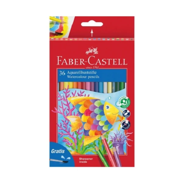 Faber-Castell: 36db-os Aquarell színes ceruza szett ecsettel