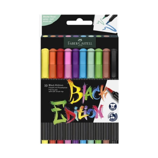 Faber-Castell: Black Edition 10db-os színes filctoll szett