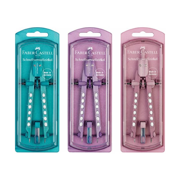 Faber-Castell: Factory sparkle körző készlet gyorsállítóval több változatban