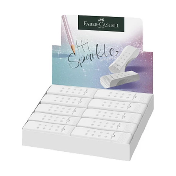 Faber-Castell: RollOn Sparkle pvc mentes radír fehér színben 1db