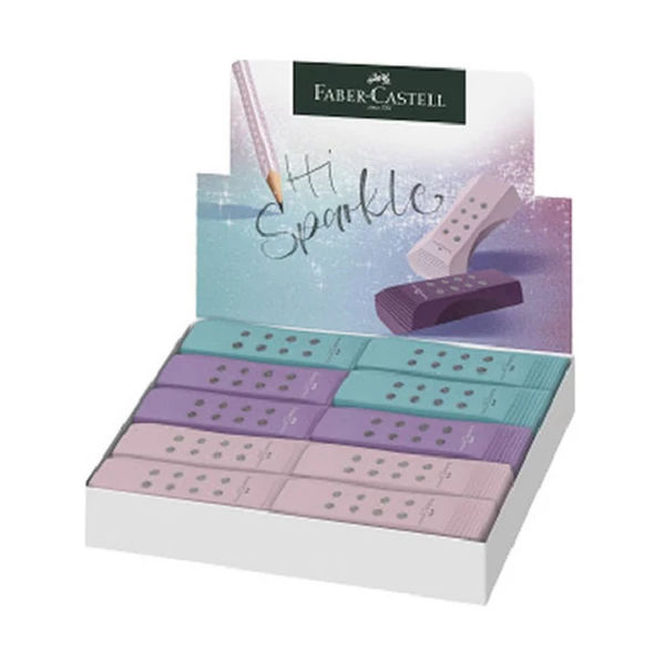 Faber-Castell: RollOn Sparkle pvc mentes radír többféle színben 1db