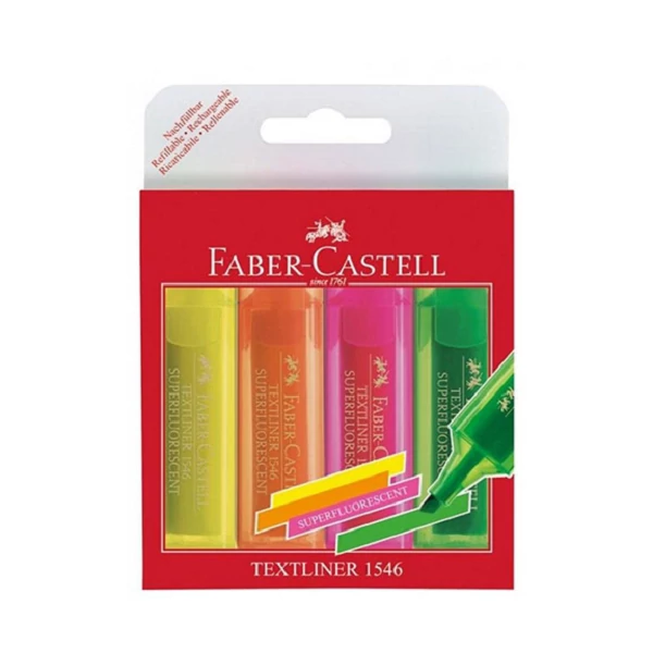 Faber-Castell: Újratölthető szövegkiemelő 1546 4db-os készlet