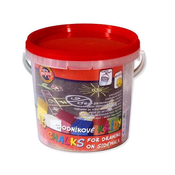 ICO: KOH-I-NOOR színes vödrös aszfaltkréta szett 16db-os