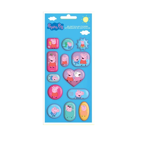 Peppa malac 3D-s hologramos 13db-os matrica szett