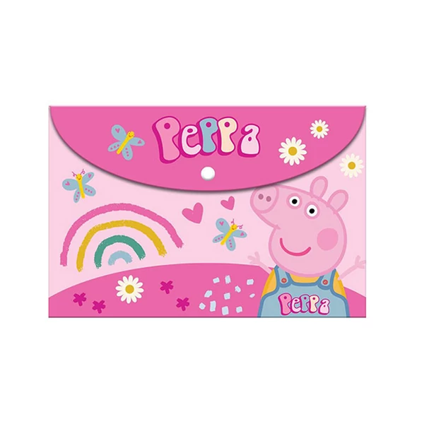 Peppa malac rózsaszín patentos irattartó mappa A/4-es méretben