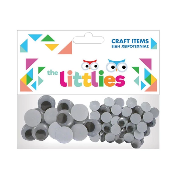 The Littlies: Műanyag szemek 40 db-os szett 20x15mm és 20x20mm-es méretben