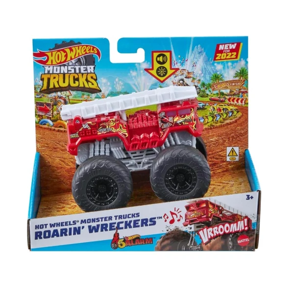 Hot Wheels Monster Trucks: Roarin' Wreckers kisautó fény és hangeffektekkel 1/43 - Mattel