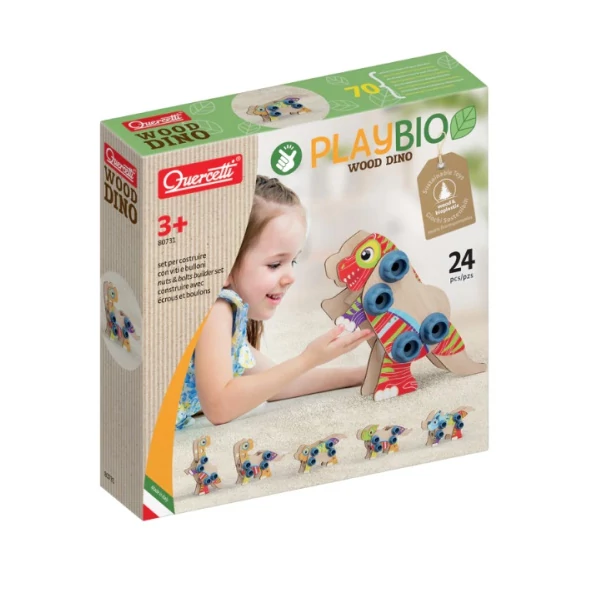Quercetti: Play Bio összeszerelhető dinoszaurusz 24db-os