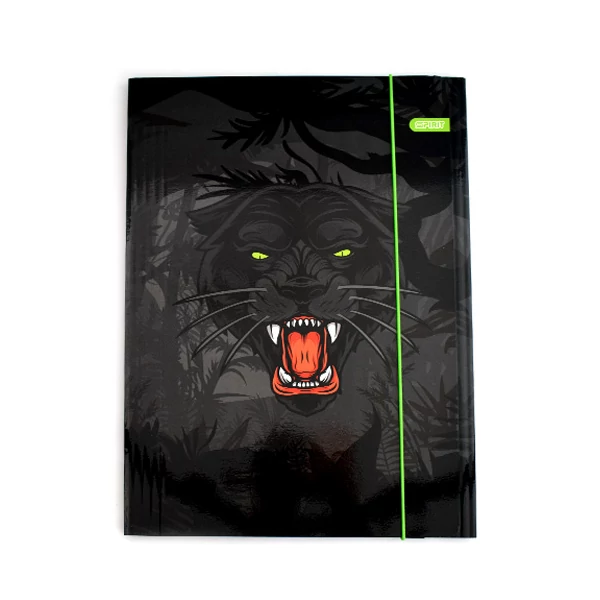 Spirit: Panther fekete párduc mintás gumis mappa A/4-es méretben