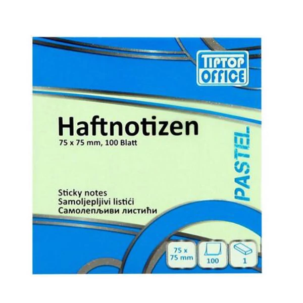 Spirit: Pasztell zöld öntapadós jegyzettömb 100lapos, 75x75mm