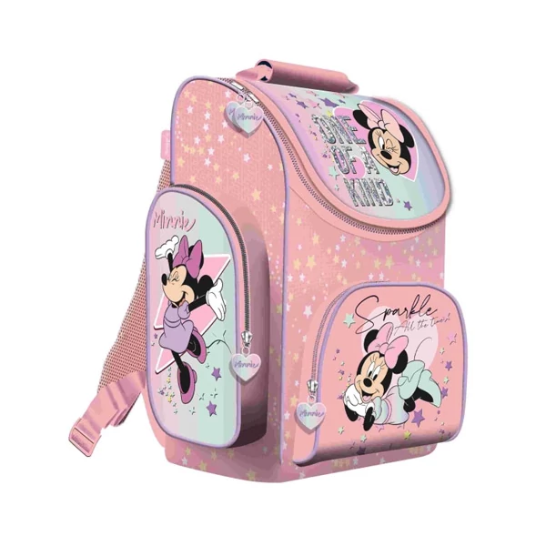 Minnie egér rózsaszín anatómiai iskolatáska, hátizsák 35x25x15cm