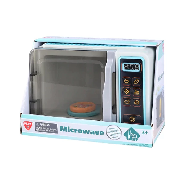 Playgo: Mikrohullámú sütő fénnyel, hanggal és mozgó elemekkel 25x12x17cm