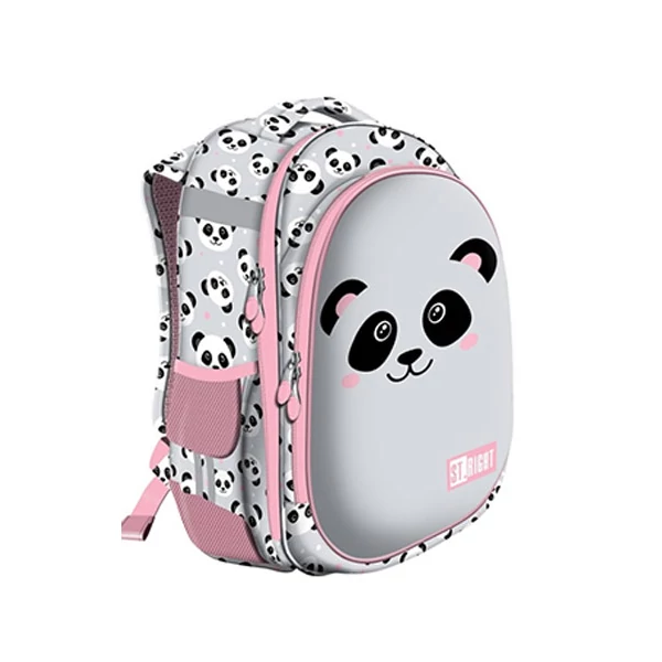 St.Right Grey Panda kétrekeszes iskolatáska, hátizsák 39x29x17cm