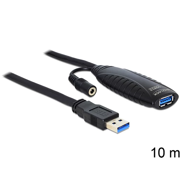 Delock USB 3.0 aktív hosszabbító kábel, 10 m