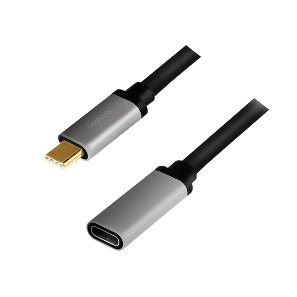 Logilink USB 3.2 Gen2 Type-C kábel, C/M C/F, 4K, alu, 0,5 m