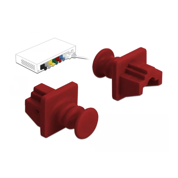 Delock Porvédő az RJ45 hüvely, 10 darab piros