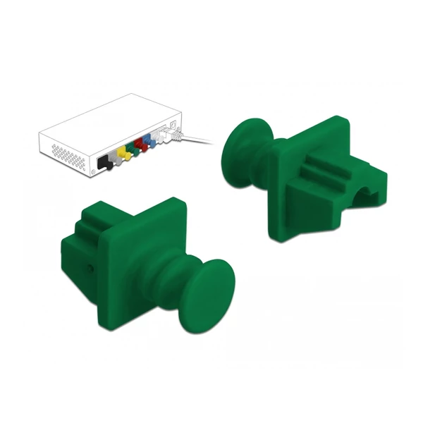 Delock Porvédő az RJ45 hüvely, 10 darab zöld