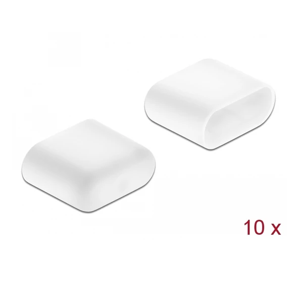 Delock Porvédő az USB Type-C  dugó, 10 darab, fehér