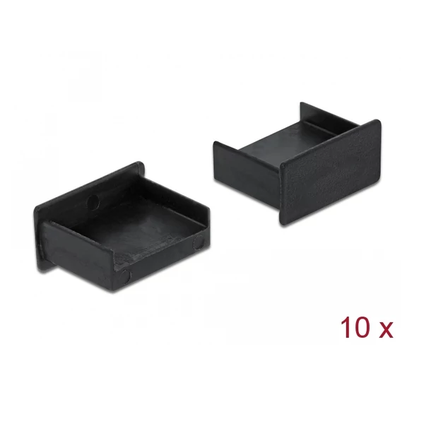 Delock Porvédő USB-A típusú kimenethez fogantyú nélkül 10 darab fekete