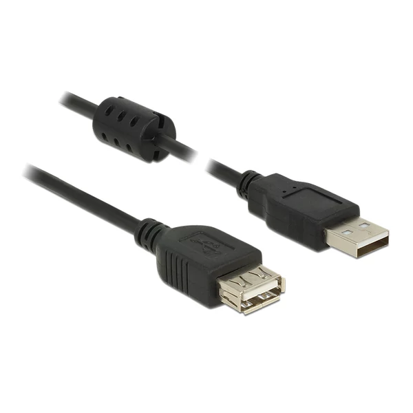 Delock USB 2.0-s bővítőkábel A-típusú csatlakozódugóval > USB 2.0-s, A-típusú csatlakozóhüvellyel, 1