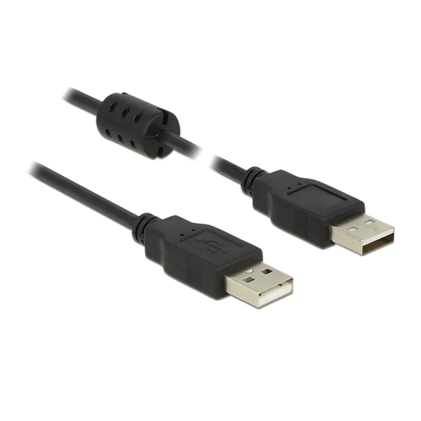 Delock USB 2.0-s kábel A-típusú csatlakozódugóval > USB 2.0-s, A-típusú csatlakozódugóval, 0,5 m, fe
