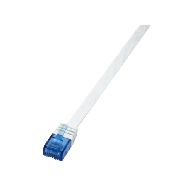 LogiLink Patch kábel SlimLine, lapos, Cat.6, U/UTP, fehér, 0,25 m