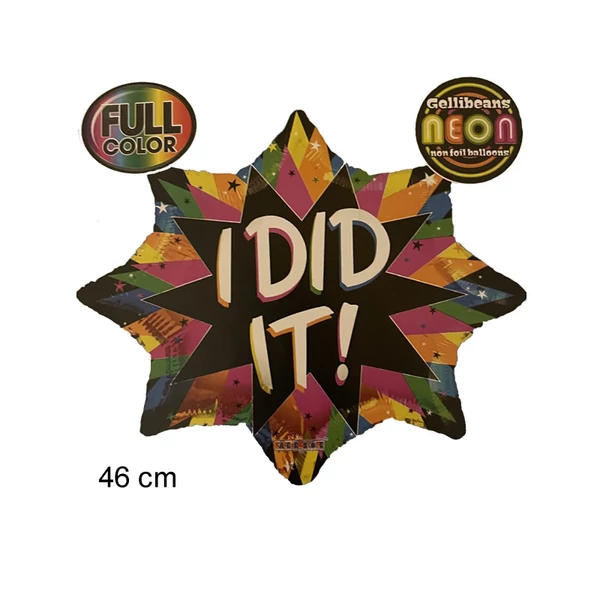 Ballagási fólialufi csillag alakú feliratos