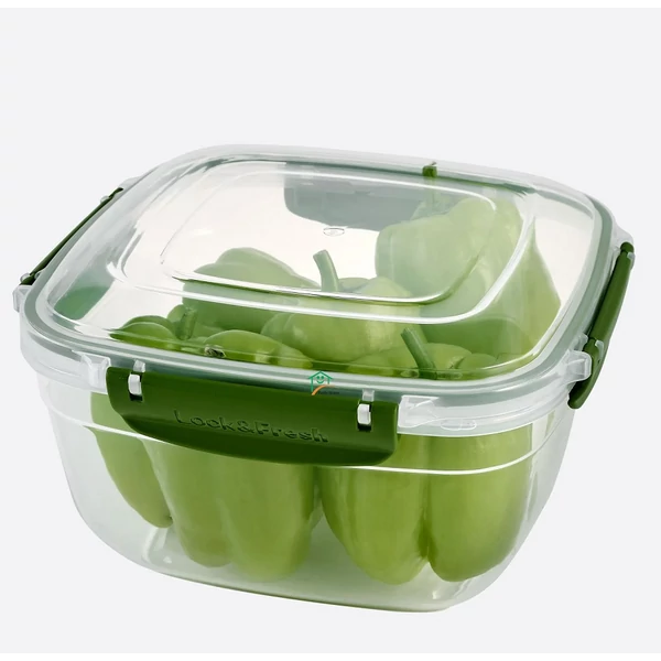 Szögletes patentzáras ételtároló 3750ml DÜ349