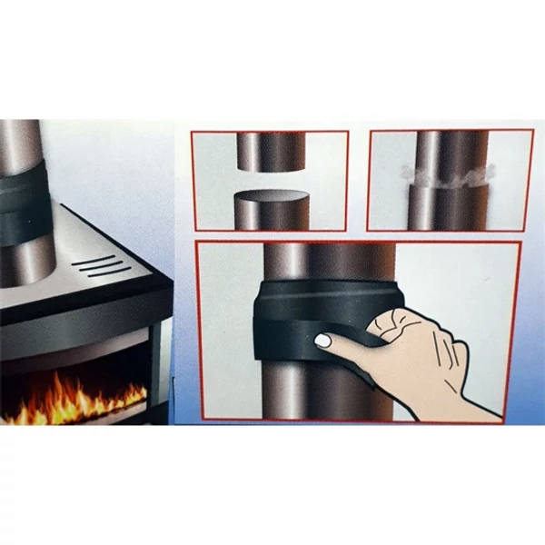 Geko fekete tömítőszalag füstcsőhöz 40x90mm8912691