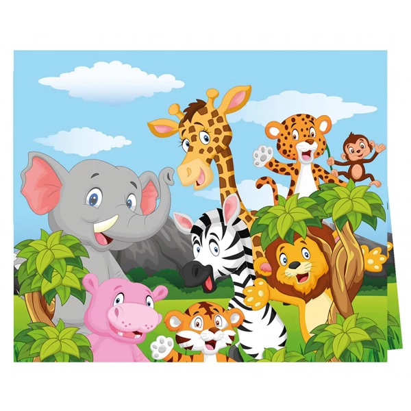 Szafari mintás party asztalterítő 