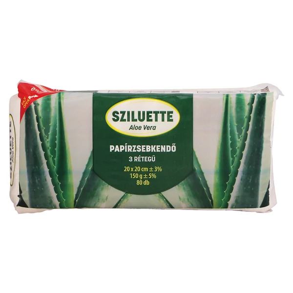 Sziluette aloe verás papírzsebkendő 3rétegű 80db 