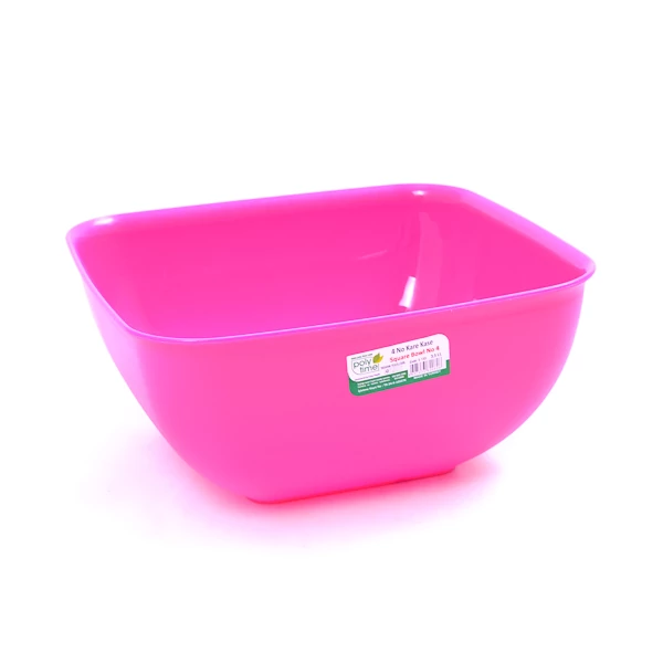 Szögletes műanyag tál 3,5L többféle változatban ER9