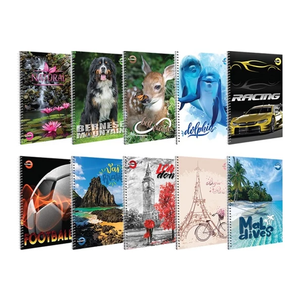 T-Creativ mintás sima spirálfüzet A/5