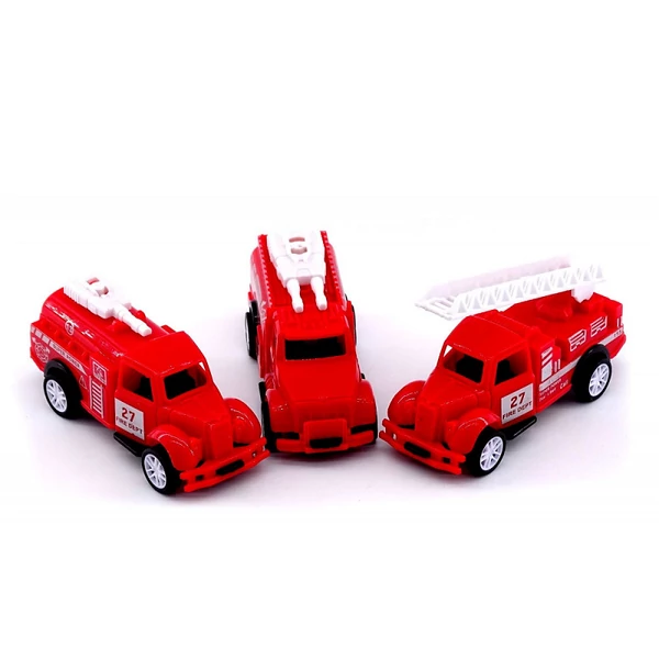 Játék tűzoltóautó 3db-os kiszerelésben 90250