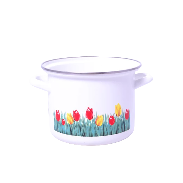 Zománcozott dekoros fazék 18cm 3,1L 