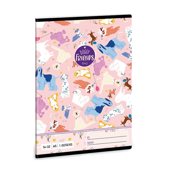 Ars Una: Doggy Friends 1.osztályos vonalas füzet A/5 14-32