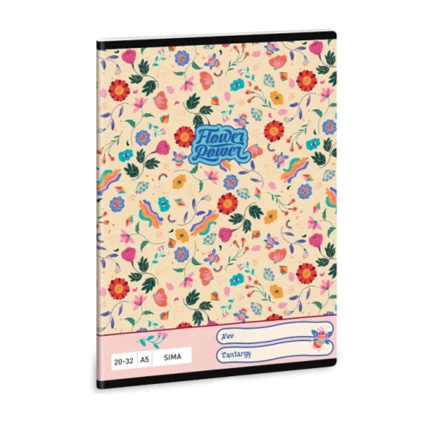 Ars Una: Flower Power sima füzet A/5 20-32