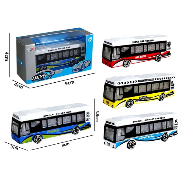 Játék fém busz dobozban többféle változatban 90589