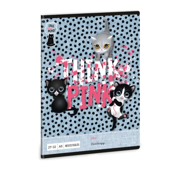Ars Una: Think Pink kockás füzet A/5 27-32
