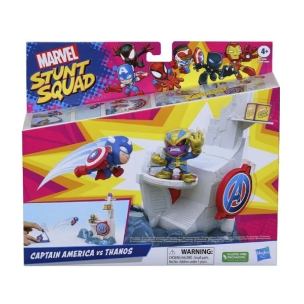 Marvel Stunt Squad: Amerika Kapitány vs. Thanos kilövőjáték szett - Hasbro