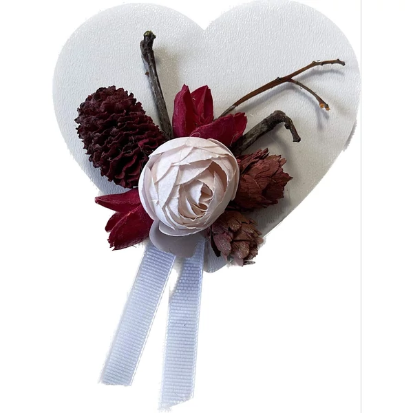 Kegyeleti sírdísz/urnadísz szív alakú 10x9x5cm URNA-06