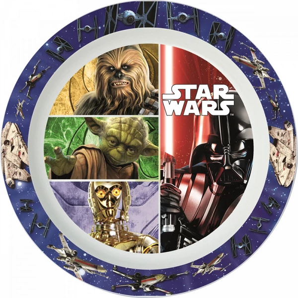 Műanyag Star Wars mintás lapos tányér QP1101