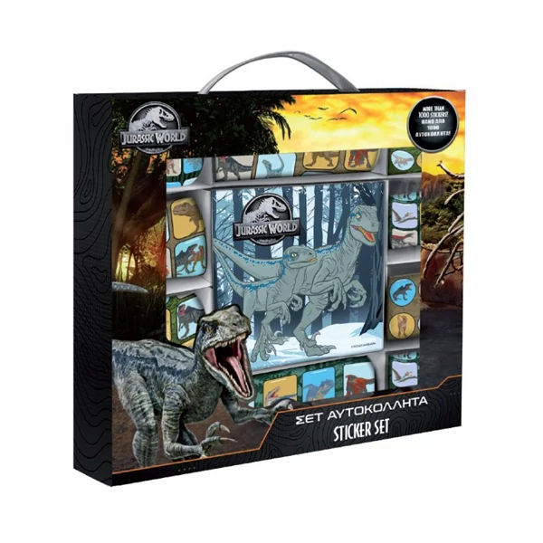 Jurassic World nagy 1000db-os matrica szett táskában