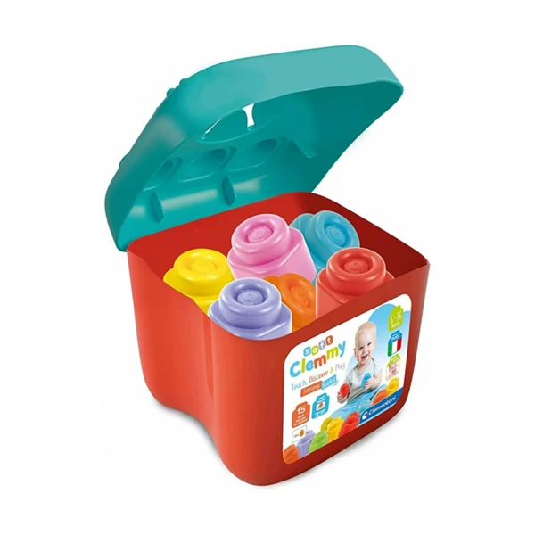 Clemmy Szenzoros doboz puha építőkockákkal fejlesztő játék - Clementoni