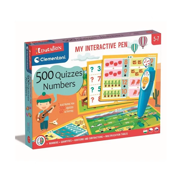 Interaktív toll számokkal 500 db kvízzel készségfejlesztő - Clementoni