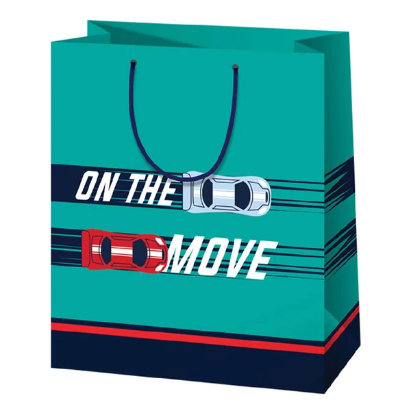 On the move autós nagy méretű ajándéktáska 27x14x33cm-es