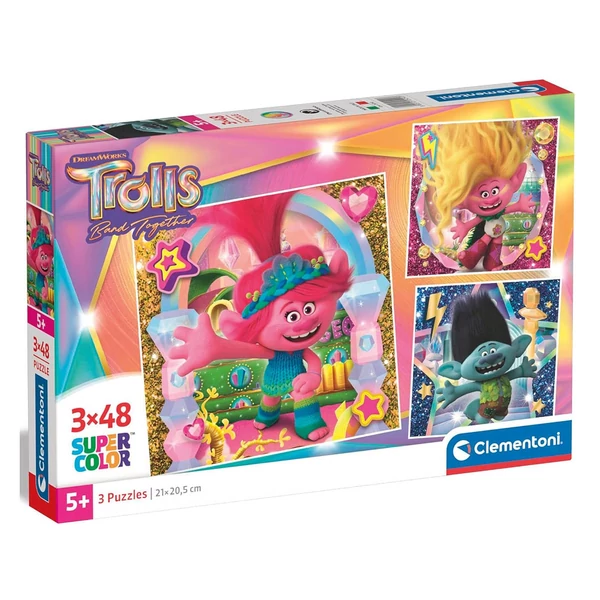 Trollok 3.: 3 az 1-ben 48db-os puzzle szett - Clementoni