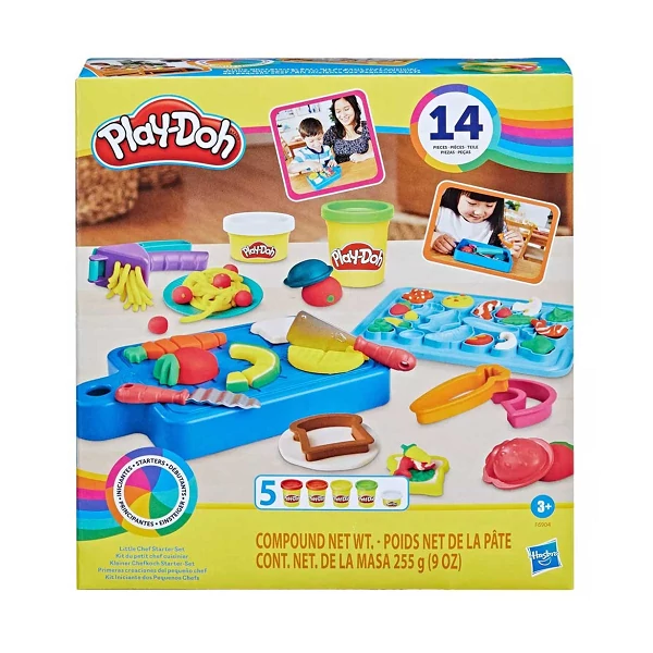 Play-Doh: Little Chef gyurmaszett 5 tégely gyurmával és kiegészítőkkel 255g - Hasbro