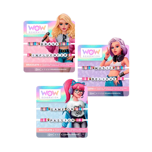 WOW Generation: 2 db-os színes karkötőszett felirattal többféle változatban