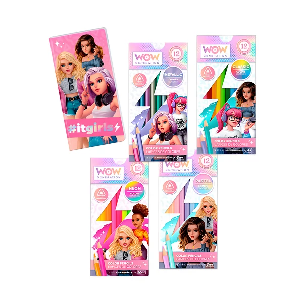 WOW Generation: 48 db-os színes ceruza szett jegyzetfüzettel